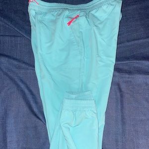 Neon blue FIGS scrubs